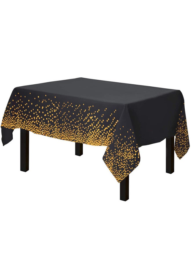 Generic Dot Party Table Cloth Printing Party Plastic Pe Tablecloth Rose Gold Bronzing Disposable Tablecloth-Color:Printed Golden Dots-Specifications:137*274cm  - Image 3