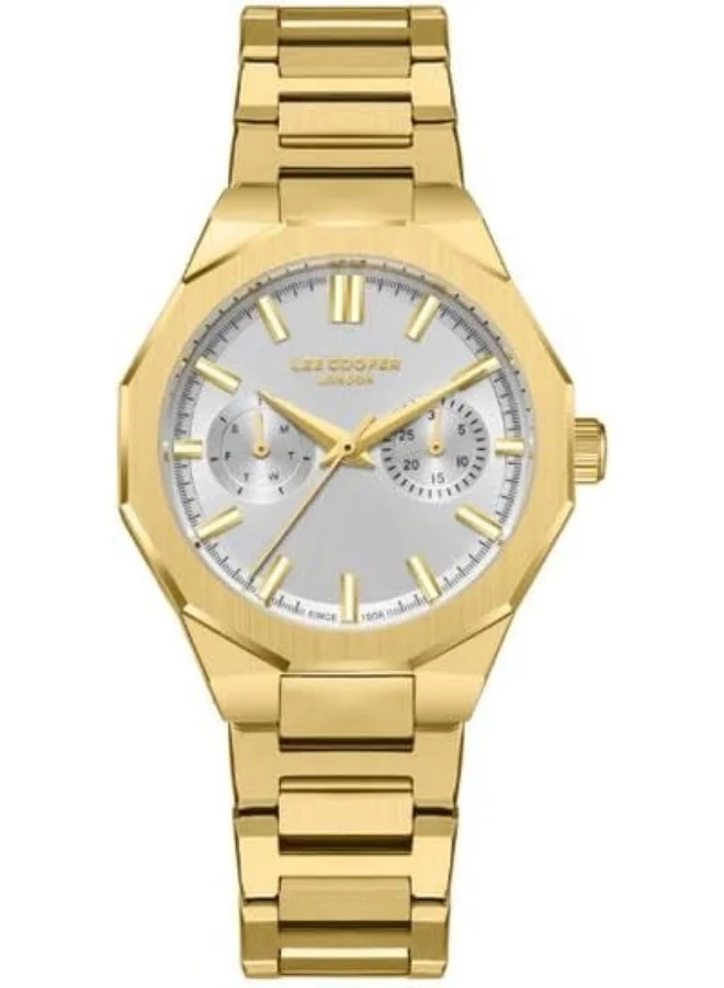 لي كوبر Women'S Vx36E1 Movement Watch, Multi Function Display And Metal Strap - Lc08019.130, Silver