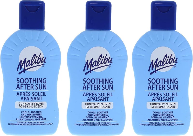 Malibu Soothing Moisturising Vitamin Enriched After Sun Lotion 200ml Original 3 Pack