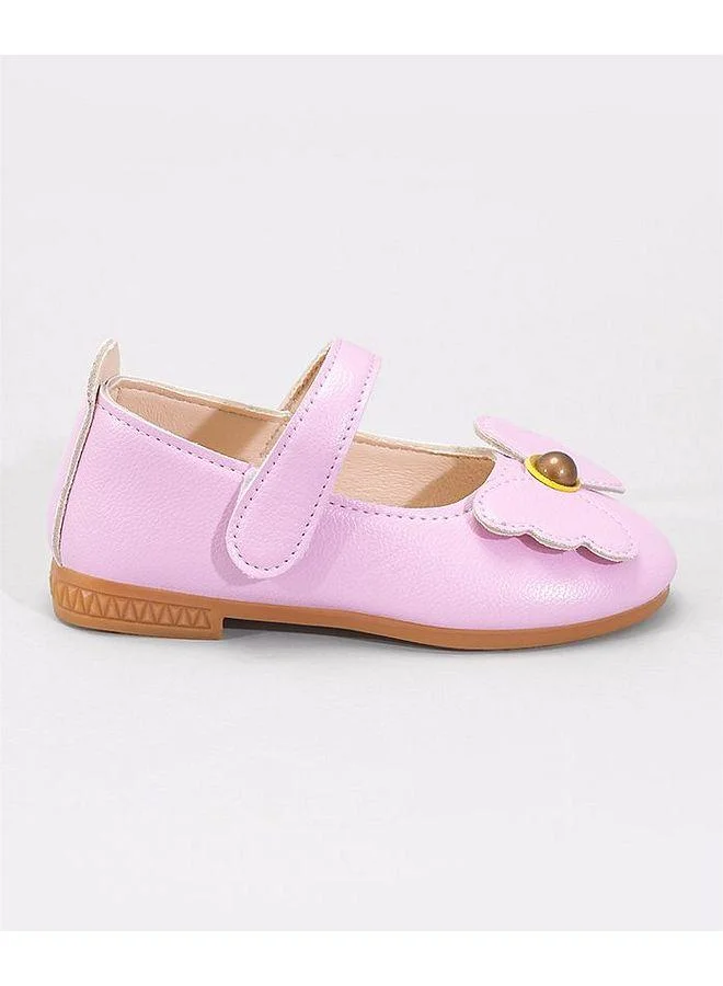 Mark & Mia Mark & Mia Butterfly Embellished Velcro Closure Ballerinas - Pink