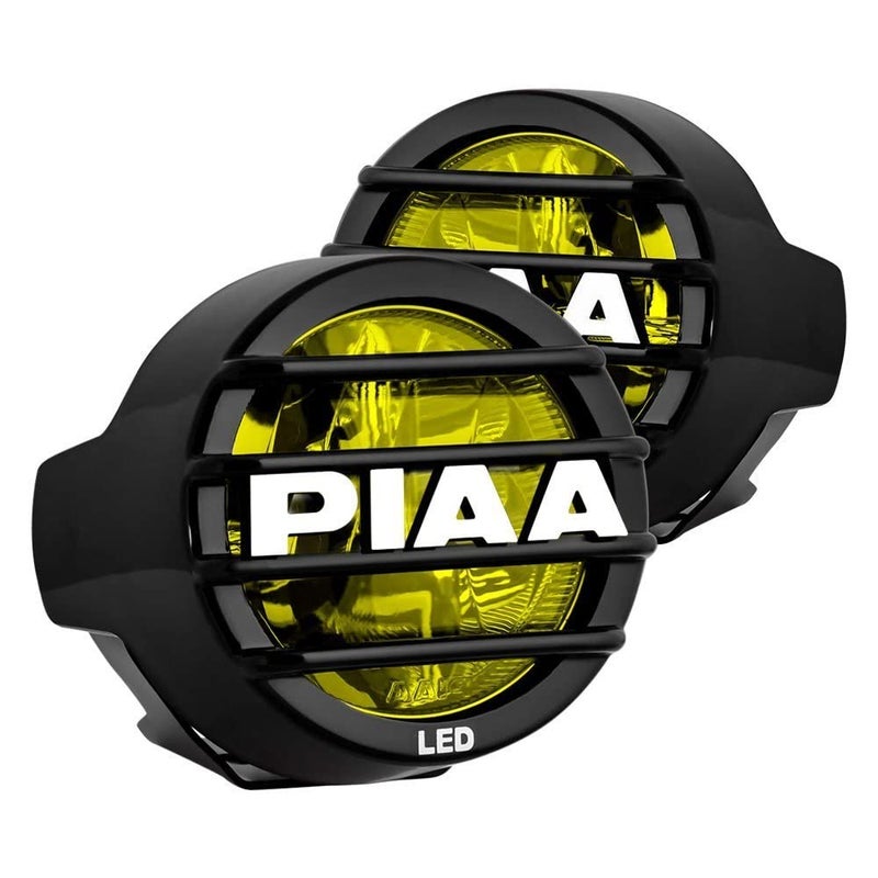 Piaa 2205370 LP530 Yellow 35Inch SAE Compliant LED Ion Fog Light Kit with Wiring Harness and Relay and Switch Pack of 2