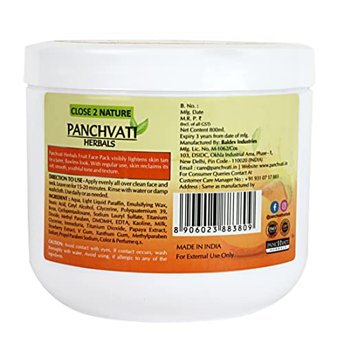 Panchvati Herbals Regular Fruit Face Pack | Restore Lost Shine & Glow of Skin - 800 ml - Image 2