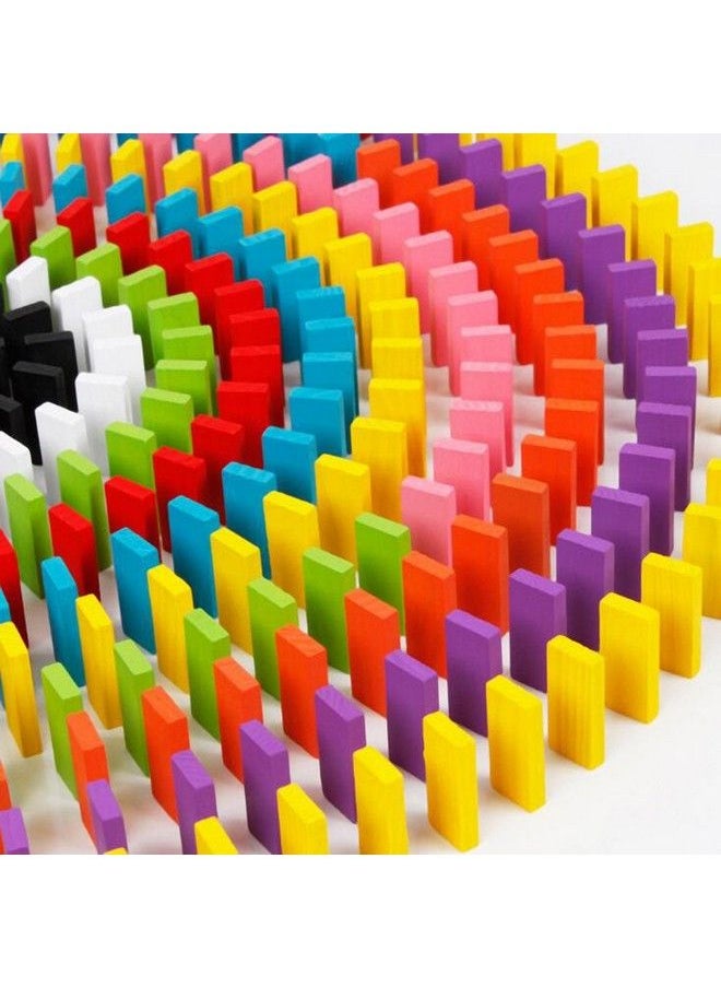 Newcreativetop Wooden Dominos Blocks Set Kids Game Educational Play Toy Domino Racing Toy Game (240Pcs)  - Image 2