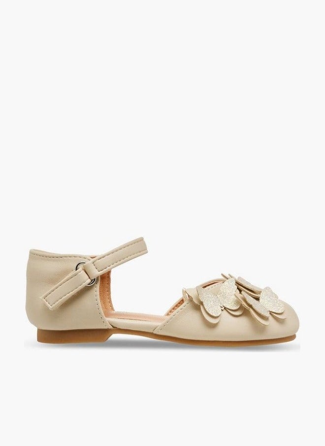 JUNIORS Butterfly Embellished Shoes with Hook and Loop Closure - Image 1