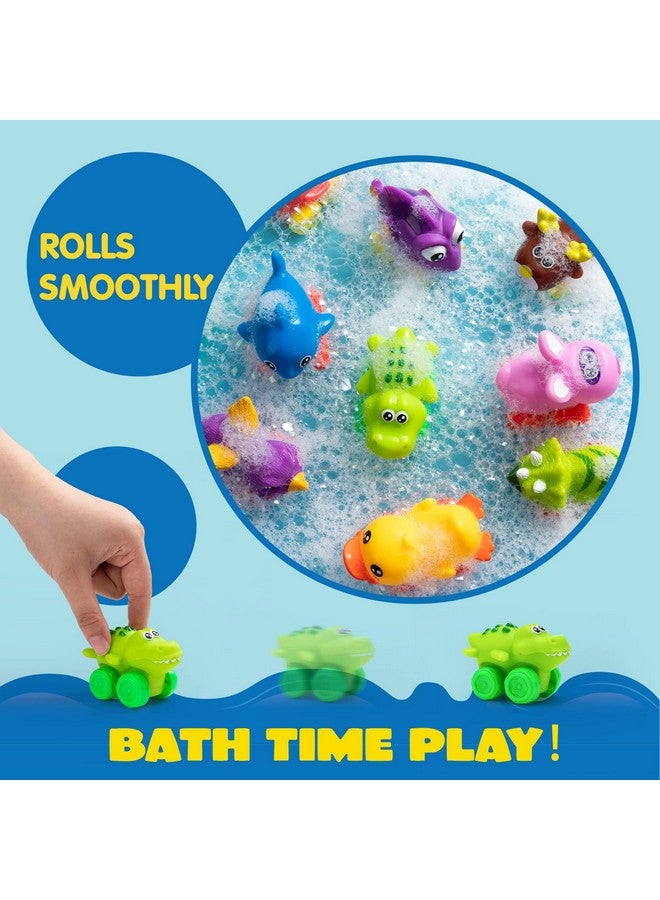 JOYIN مجموعة سيارات الحيوانات من JOYIN، لعبة سيارات مطاطية ناعمة، مركبات صغيرة للأطفال، لعبة سيارات للاستحمام للأولاد والبنات، هدية لنشاطات الشاطئ وحمام السباحة في الصيف، هدايا حفلات للأطفال، حشوات سلال عيد الفصح - Image 3