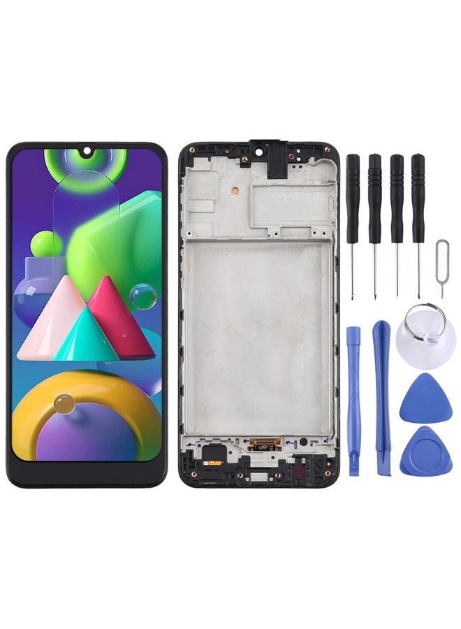 erorex Replacement TFT LCD Screen for Samsung Galaxy M21 / SM-M215 Digitizer Full Assembly with Frame Black - Image 1