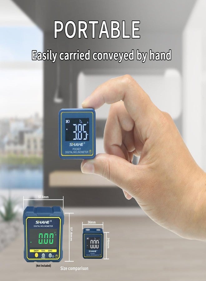 SHAHE Mini Digital Level Rechargeable Protractor Inclinometer Digital Angle Meter - Image 3