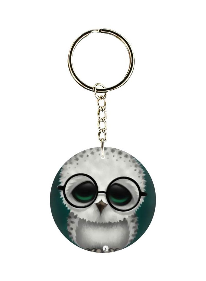 RKN Double Sided Owl Printed Keychain