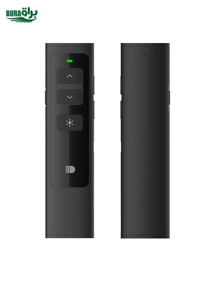 BURAQ - Doosl DSIT013 2.4GHz Rechargeable PowerPoint Presentation Remote Control Multi-functional Laser Pointer for PowerPoint / Keynote / Prezi, Control Distance: 100m(Black) - Image 1