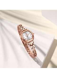 NAVIFORCE Elegant Women's Quartz Watch Classic Tonneau-Shaped Dial with Roman Numerals Stainless Steel Bracelet Sparkling Hour Markers Fashionable Timepiece for Everyday Wear and Special Occasions  - Image 3