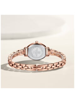 NAVIFORCE Elegant Women's Quartz Watch Classic Tonneau-Shaped Dial with Roman Numerals Stainless Steel Bracelet Sparkling Hour Markers Fashionable Timepiece for Everyday Wear and Special Occasions  - Image 4