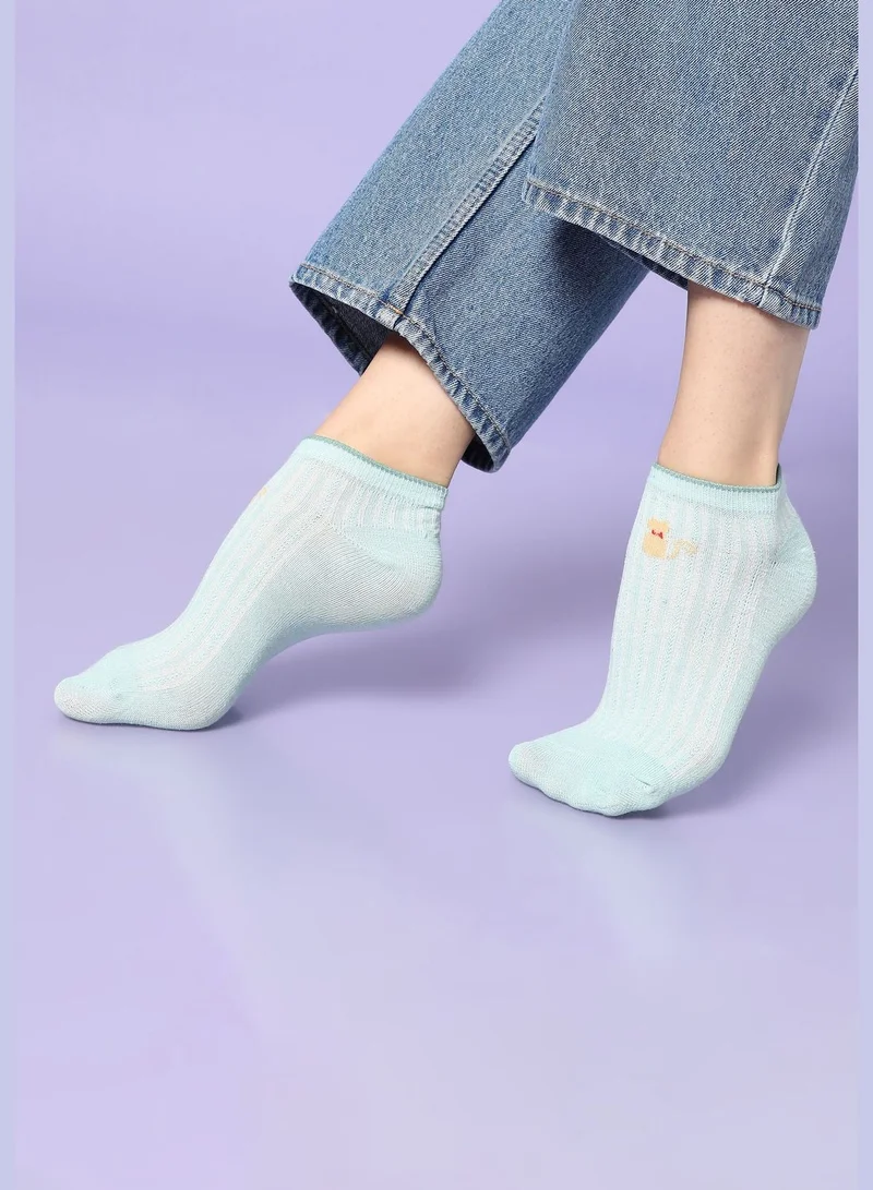 Haute Sauce 3 Pack Textured Cotton No Show Socks For Women