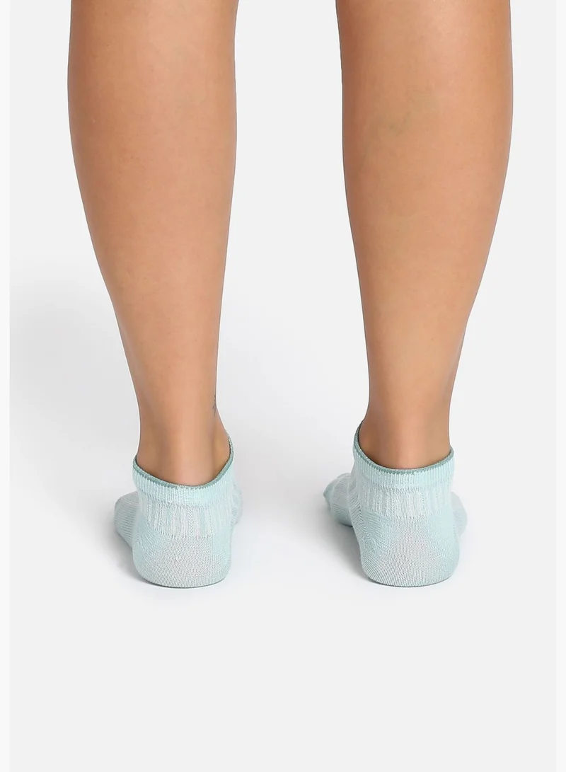 Haute Sauce 3 Pack Textured Cotton No Show Socks For Women