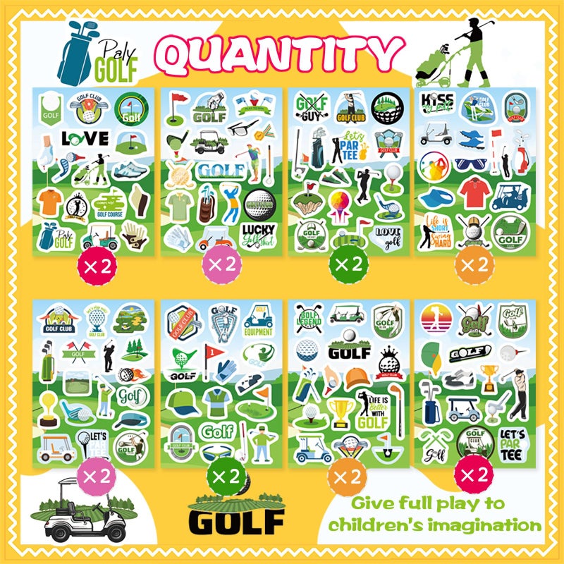 DUJAA 256PCS Golf Stickers, Sport Golf Decals Stickers, Golfing Stickers, Funny Golf Gifts for Kids Men Women, Golf Party Favors Decorations - Image 2