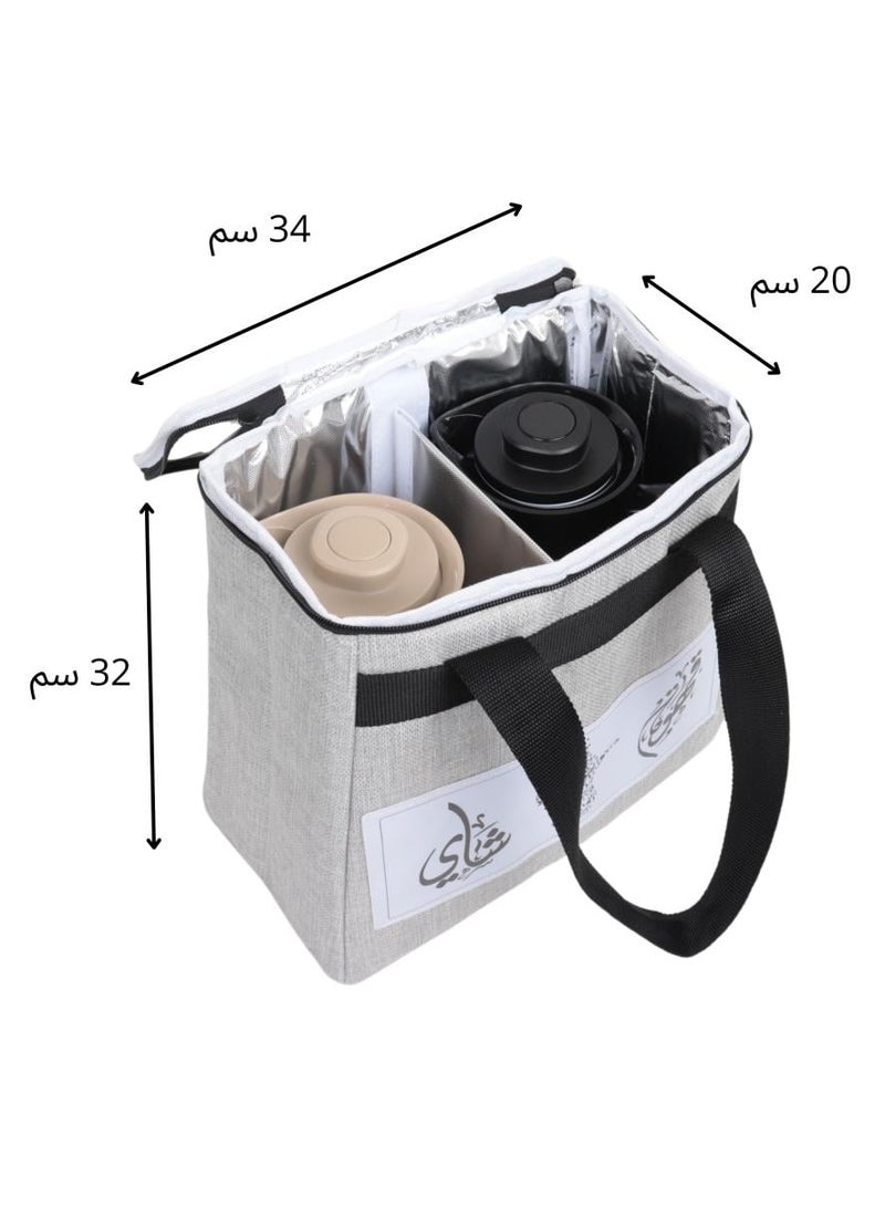 هوم فيو سلة شنطة الترامس– تصميم عملي ومتين لحفظ ترامس الشاي والقهوة والدلال وتنظيم الأغراض. - Image 3