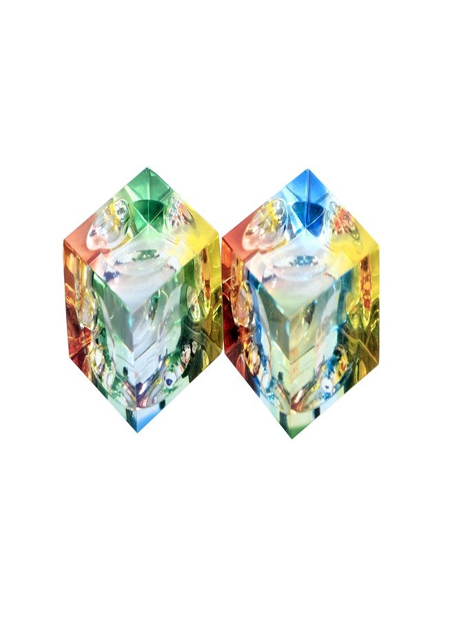 Bharat Plastic Acrylic Paper weight, Size 2X2X1.25 inch. Both item in one packet - Image 3