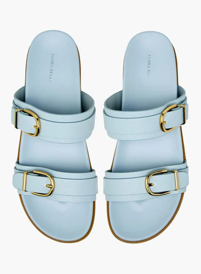 Flora Bella By Shoexpress Flora Bella Women Buckle Detail Slide Sandals