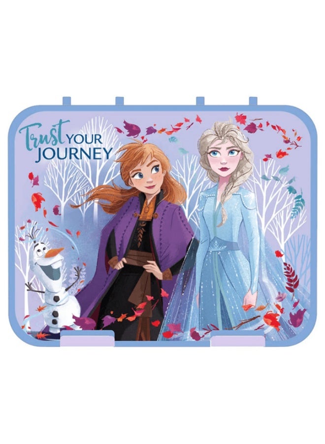 Tiny Wheel Disney Elsa & Anna 4-Compartment Double Lock Tritan Lunch Box for Kids Multicolor - Image 1