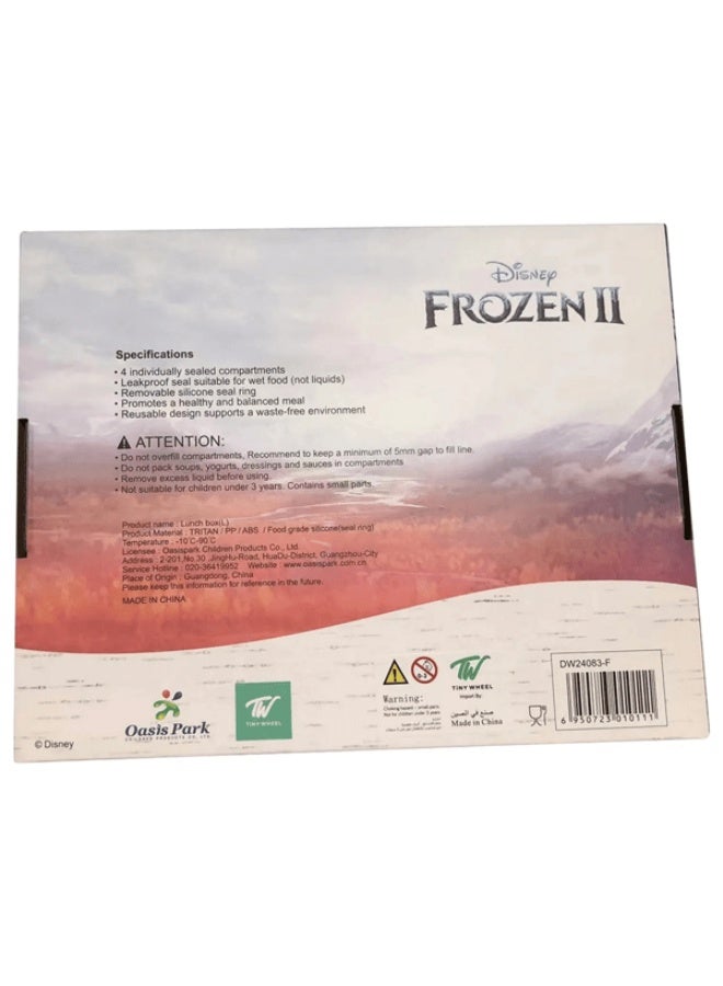 Tiny Wheel Disney Elsa & Anna 4-Compartment Double Lock Tritan Lunch Box for Kids Multicolor - Image 5