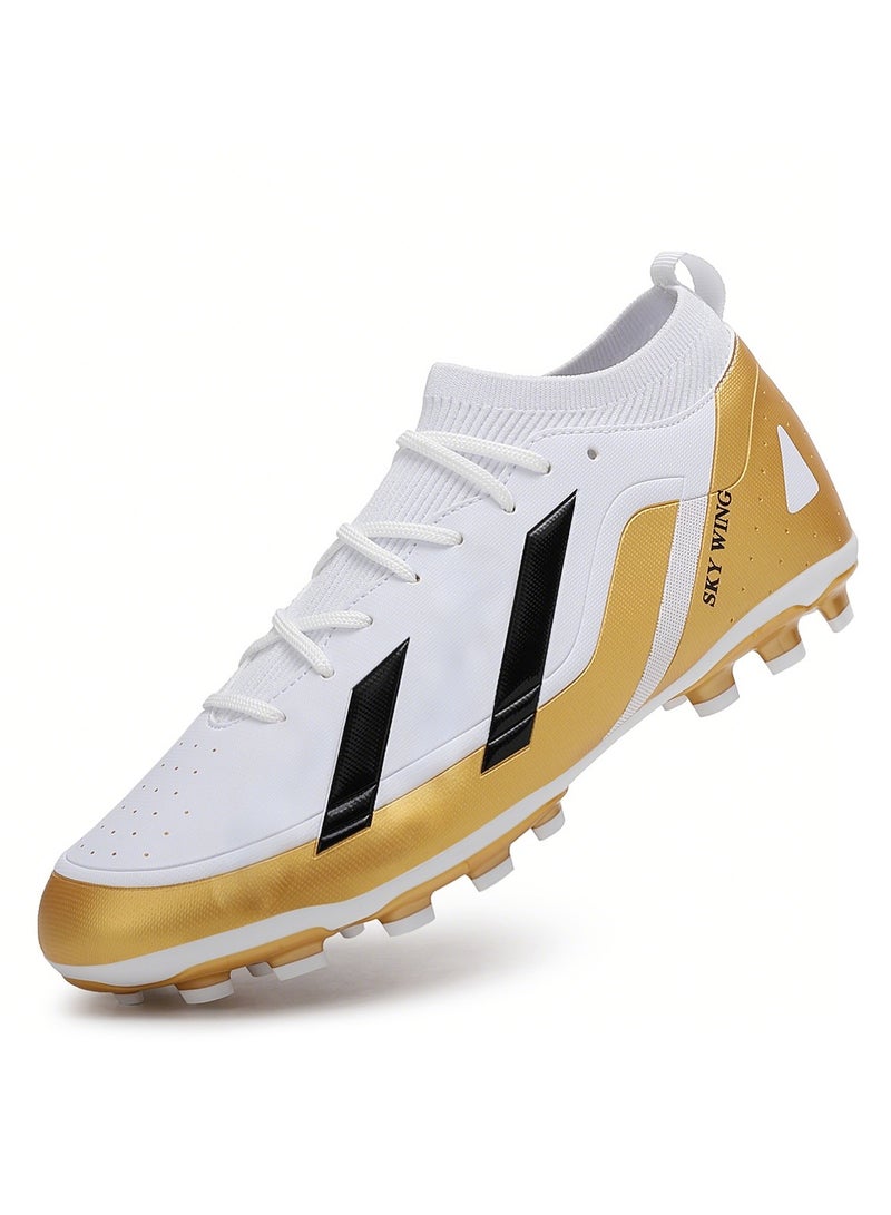 SKY WING Unisex Soccer Cleats Lightweight Lacing System FG Sole Multi-Color face Men And Women Football Shoes with Ankle Support for Beginners to Advanced Players - Image 1