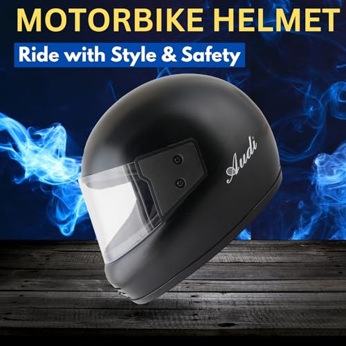 Sage Square Audi Full Face Helmet | ISI Certified | Clear Visor | High Standard Safety | Designed for Extra Comfort & Style (Large, Black Matte) - Image 2