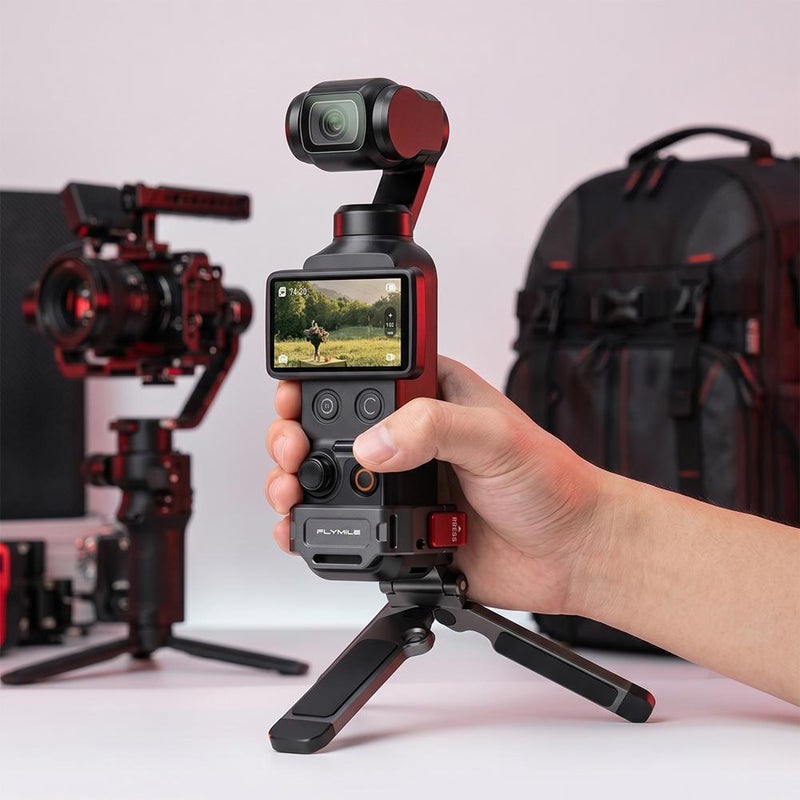 Compatible with DJI Osmo Pocket 4/3 metal quick-release tripod, Mantis magnetic bracket, carabiner accessory - Image 3