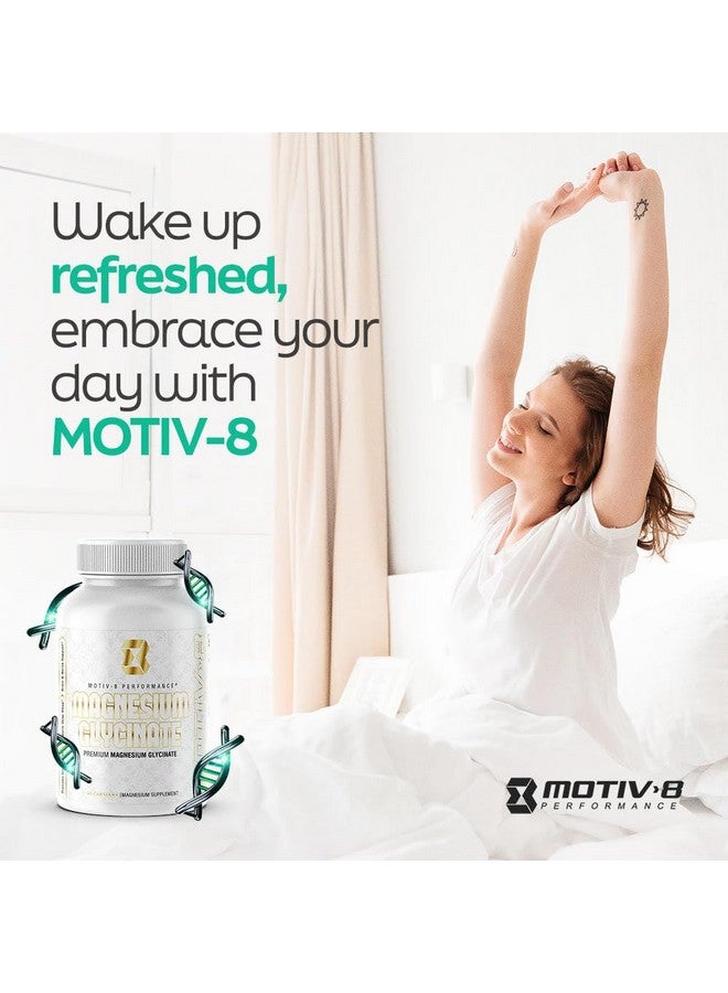 Motiv-8 مغنيسيوم جليسينات موotiv-8، دعم الاسترخاء، دعم النوم، رفع المزاج، 100% نباتي، 500 ملغ (180 كبسولة نباتية) - Image 5