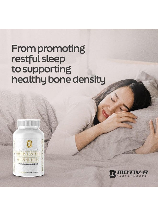 Motiv-8 مغنيسيوم جليسينات موotiv-8، دعم الاسترخاء، دعم النوم، رفع المزاج، 100% نباتي، 500 ملغ (180 كبسولة نباتية) - Image 3