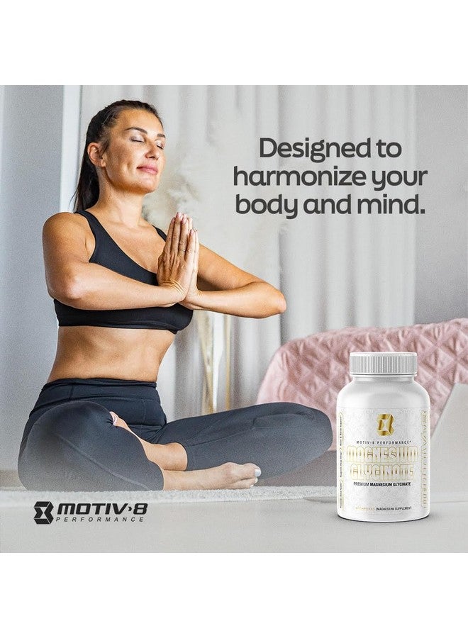 Motiv-8 مغنيسيوم جليسينات موotiv-8، دعم الاسترخاء، دعم النوم، رفع المزاج، 100% نباتي، 500 ملغ (180 كبسولة نباتية) - Image 4