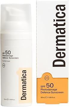 Dermatica Dermatica SPF 50 Photodamage Defence Sunscreen AntiAgeing and AntiWrinkle I Fast Absorbing Lightweight Cream Fragrance Free 50ml  - Image 1