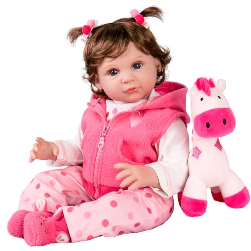 Aori Reborn Baby Girl Dolls - 22 Inch Realistic Lifelike Newborn - Handmade Soft Vinyl Girl Doll with Feeding Accessories | Weighted Cuddly Baby Toddler Gift Set for Kids 3+ - Image 1