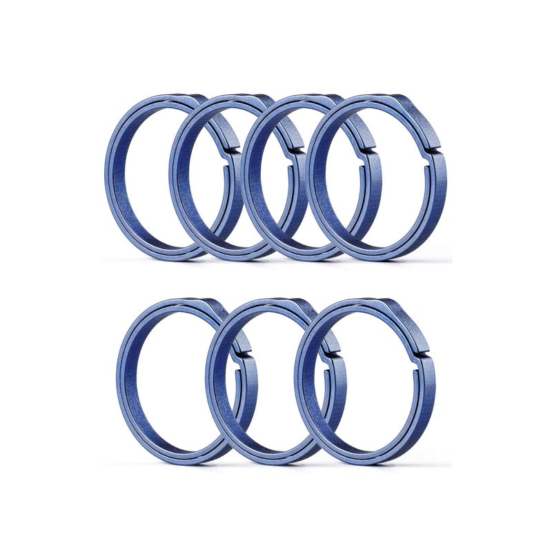 SOLARAE Key Rings Elegant Quick Release Side Pushing Split Rings Kit for Keychains Circular Keychain Hoops Keyring Loop Keyring Connector Heavy Duty Keyring for Dog Tag - Image 1