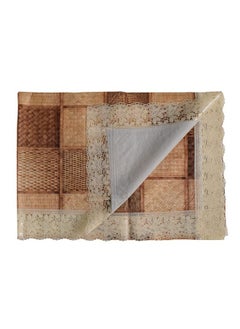 Kuber Industries Kuber Industries Checks Print Exclusive Table Cloth|PVC 4 Seater Center Table cover|Table Sheet For dining, Party, Events|Waterproof Protector|Indoor And Outdoor Use "60x40" (Brown)  - Image 3