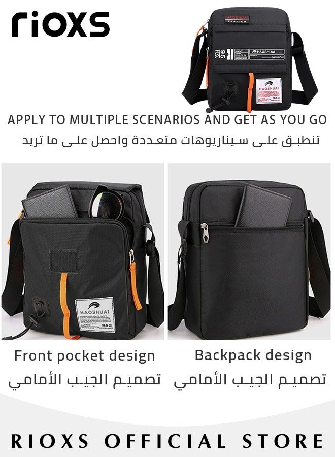 RIOXS Crossbody Sling Bag Body Chest Sling Shoulder Bag for Men Women Casual Shoulder Backpack Bag Lightweight Waterproof Daypack for Travel Hiking - Image 4