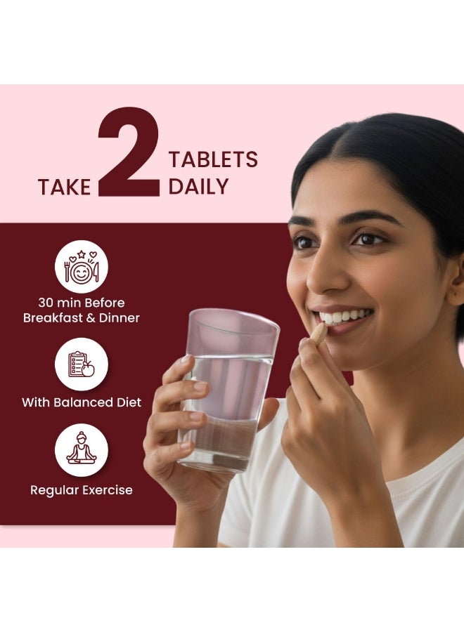 ZEROHARM Narie PCOS/PCOD Supplement for Women | Shatavari, Ashwagandha | Natural Hormone Balance & Mood Support | Helps with Regular Periods, Weight Management, Facial Hair & Acne | 60 Nano Tablets - Image 2