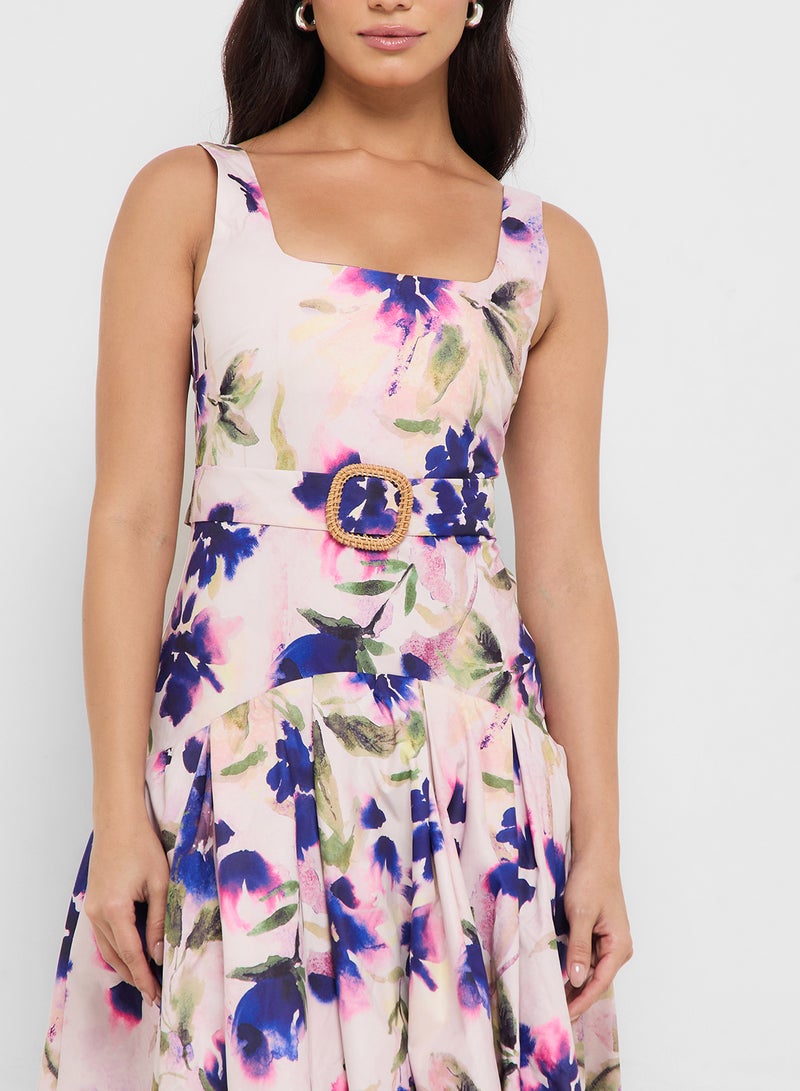 Hope & Ivy Floral Belted Dress - Image 3
