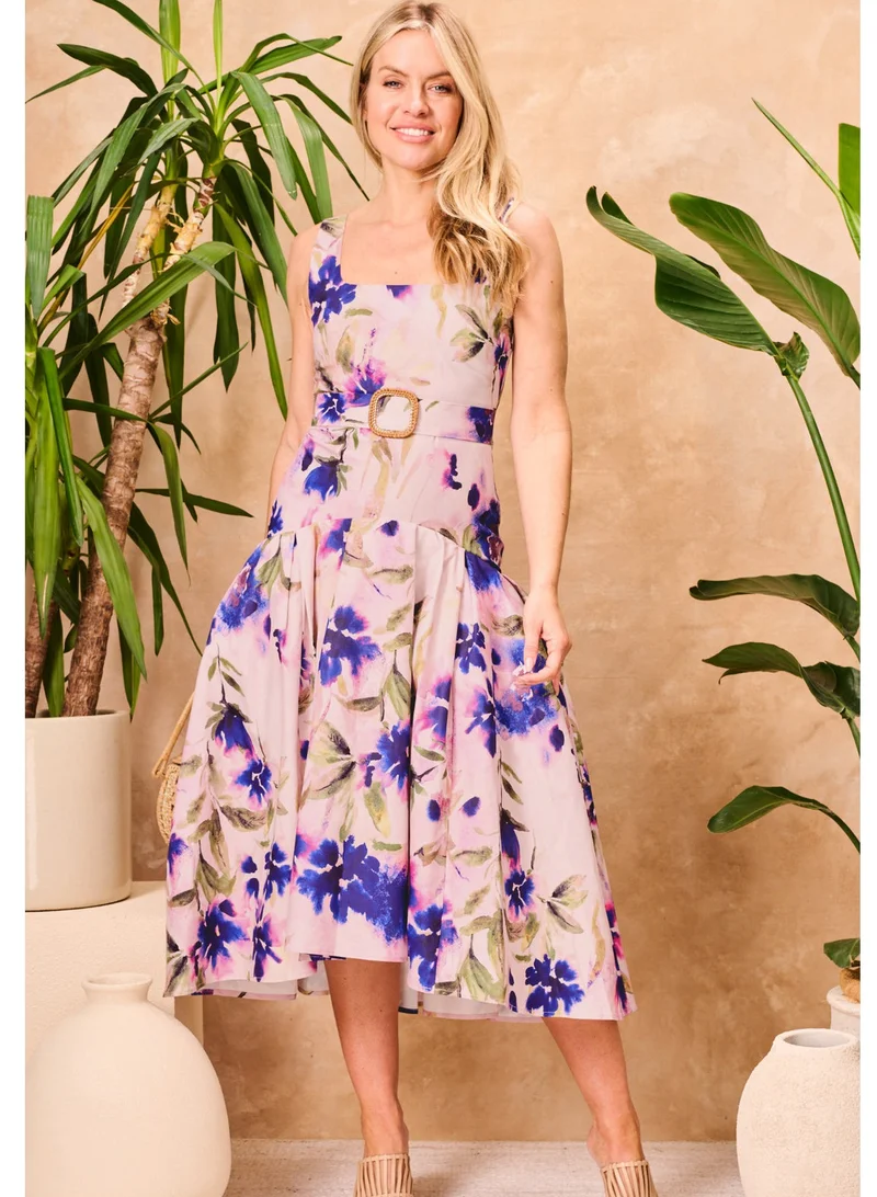 Hope & Ivy Floral Belted Dress