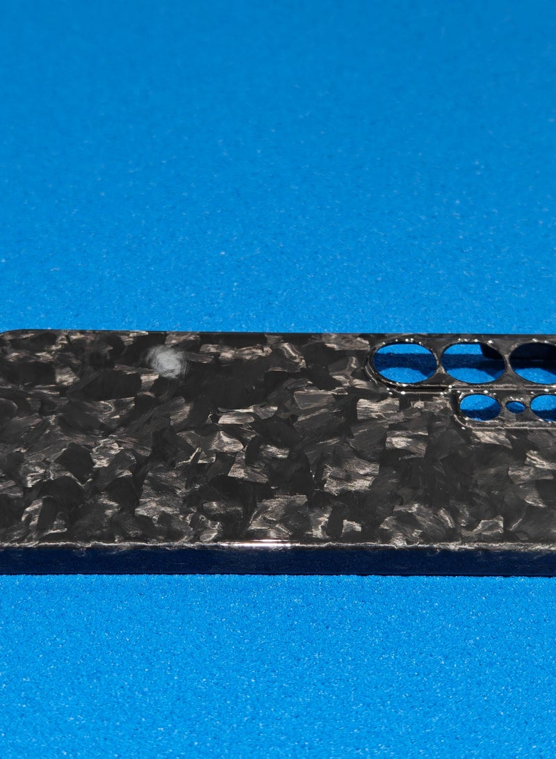 Luxury Glossy Aramid Carbon Fiber Protective Case For Samsung Galaxy S25 ultra Anti-fall Case Slim Design ( Black ) - Image 4