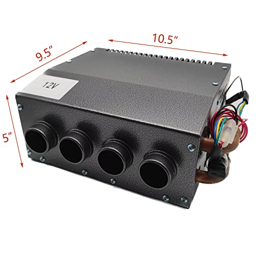 XuSha Hydronic Heater 12V 4 Front Vents, Compact Design, Portable Assembly Mountable Switch 3-Speed Fan 80 CFM Airflow 8500 BTU of Heat, fits for Car/Truck/Boat/RV - Image 2