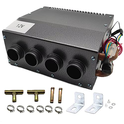 XuSha Hydronic Heater 12V 4 Front Vents, Compact Design, Portable Assembly Mountable Switch 3-Speed Fan 80 CFM Airflow 8500 BTU of Heat, fits for Car/Truck/Boat/RV - Image 1