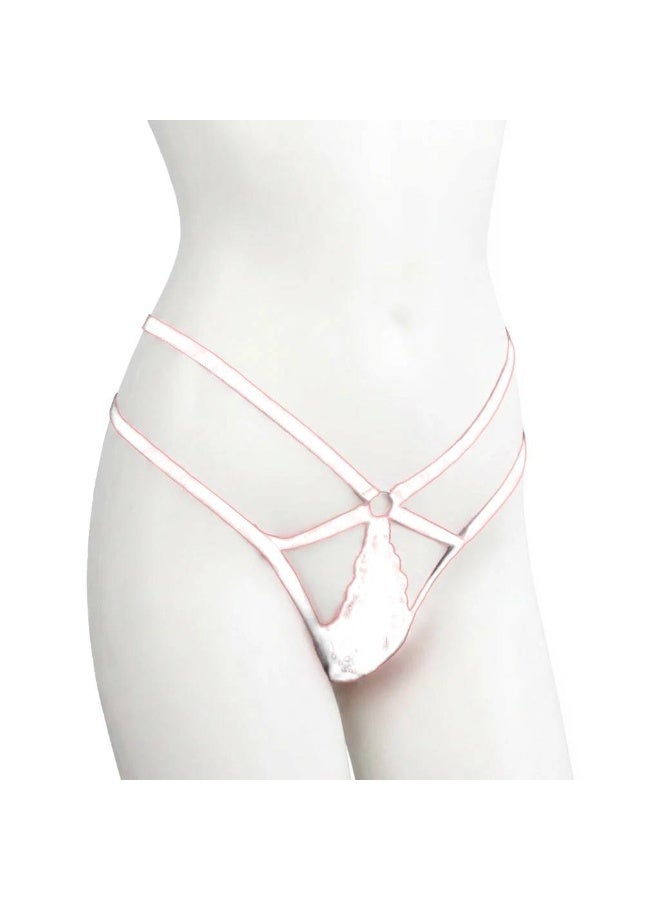 Women's lace underwear, one size, strappy design with loop closure