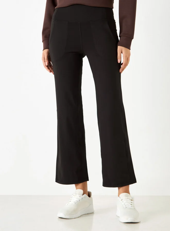 ADOT by Splash Stitch Detail Flared Leggings with Pockets