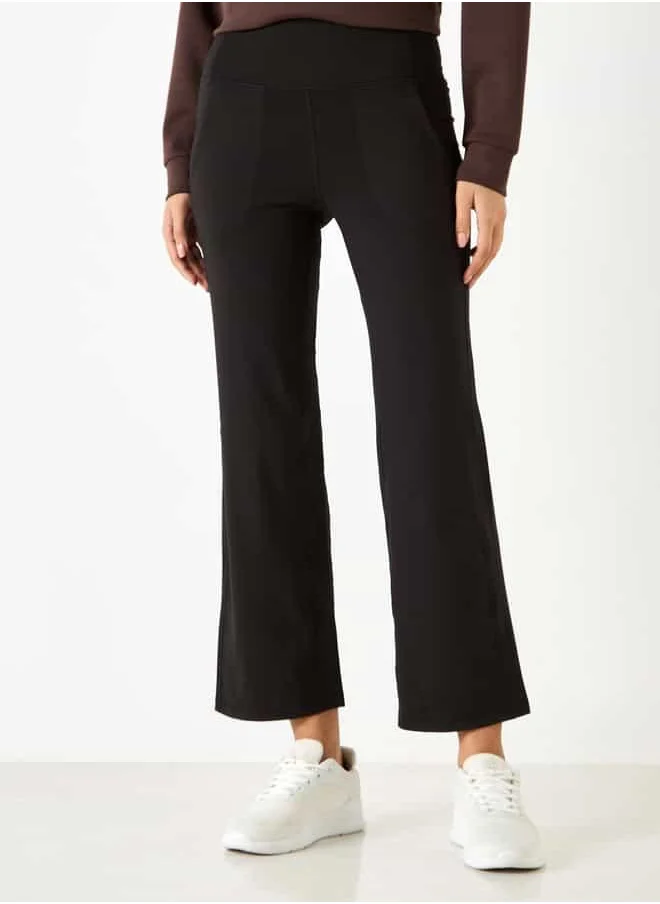 ADOT by Splash Stitch Detail Flared Leggings with Pockets
