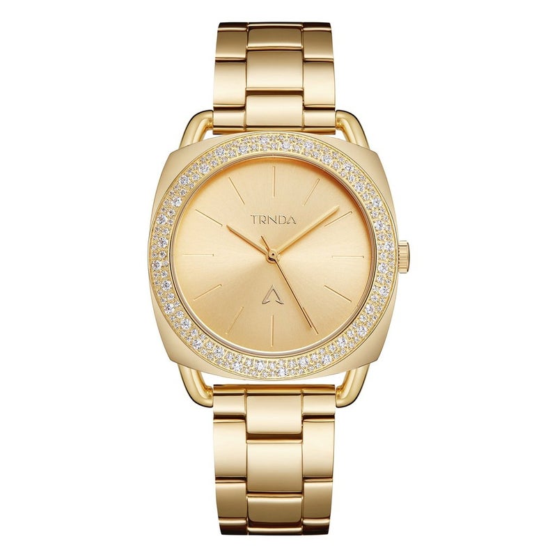 TRNDA Women's Watch with Gold Stainless Steel Case and Gold Stainless Steel Band - Image 1