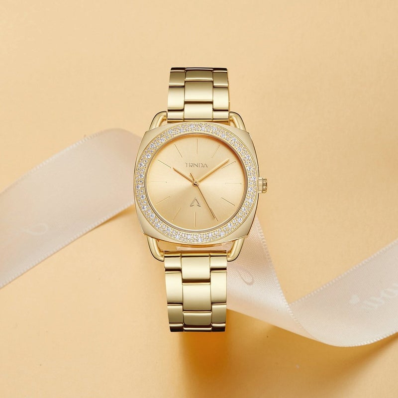 TRNDA Women's Watch with Gold Stainless Steel Case and Gold Stainless Steel Band - Image 5