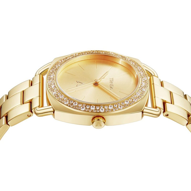 TRNDA Women's Watch with Gold Stainless Steel Case and Gold Stainless Steel Band - Image 3
