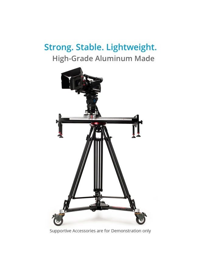 PROAIM Professional Heavy Duty Portable Camera Tripod & jib Crane Floor Dolly for DSLR Video Film Cinema Camcorders (P-PRT-D) - Image 2