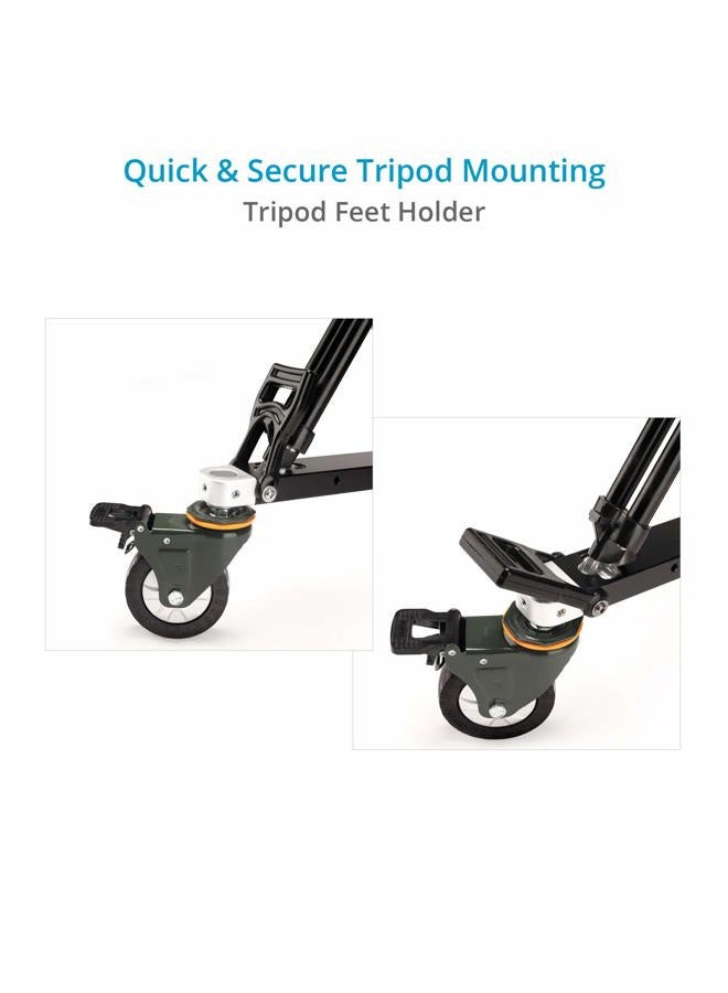 PROAIM Professional Heavy Duty Portable Camera Tripod & jib Crane Floor Dolly for DSLR Video Film Cinema Camcorders (P-PRT-D) - Image 3