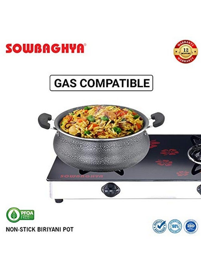 SOWBAGHYA Aluminium Biryani Pot with Lid, 3 Liters (Black) Handi, Patila, Bhagona, Tapeli with LID, Multipurpose Aluminium Cooking Utensil for Kitchen, Dishwasher Safe, Metal Spoon Friendly, Non-Stick - Image 4
