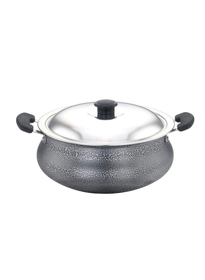 SOWBAGHYA Aluminium Biryani Pot with Lid, 3 Liters (Black) Handi, Patila, Bhagona, Tapeli with LID, Multipurpose Aluminium Cooking Utensil for Kitchen, Dishwasher Safe, Metal Spoon Friendly, Non-Stick - Image 1